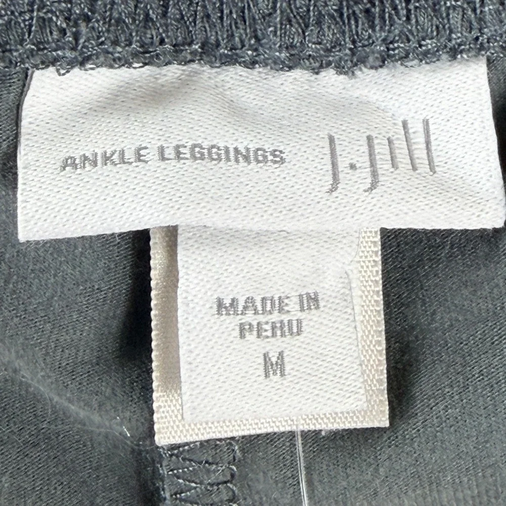 J. Jill Grey Onyx Pima Cotton Blend Ankle Leggings Womens Medium 701637 NWT - Picture 8 of 9